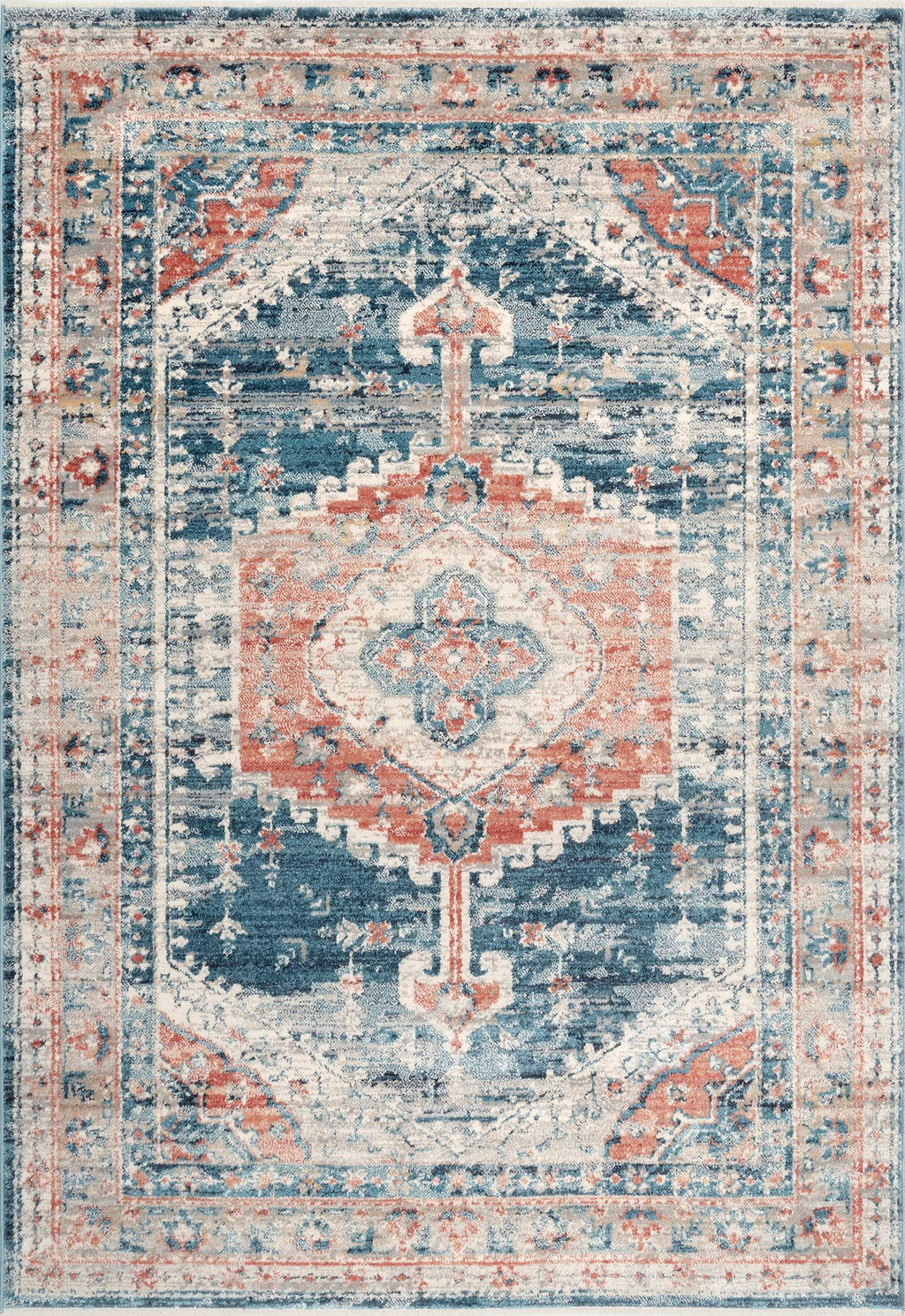 Derya Persian Vintage Area Rug, 12' X 16', Blue - Puck's