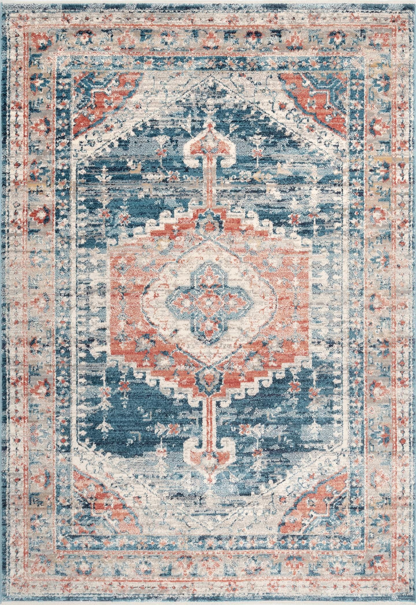 Derya Persian Vintage Area Rug, 12' X 16', Blue - Puck's