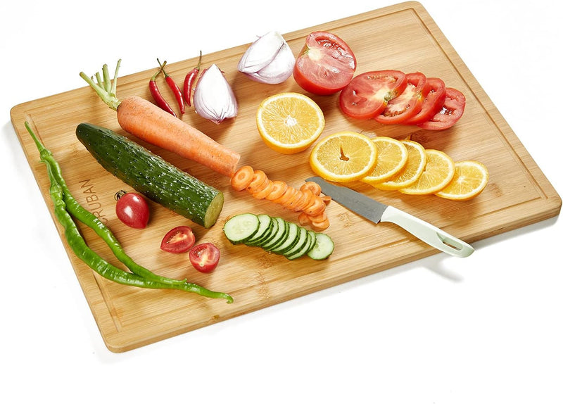 Bamboo Cutting Boards (20 X 14") for Kitchen with Juice Groove Kitchen Chopping Extra Large Wood Cutting Board for Meat Butcher Block for Chopping Meat Vegetables Fruits Cheese - Puck's