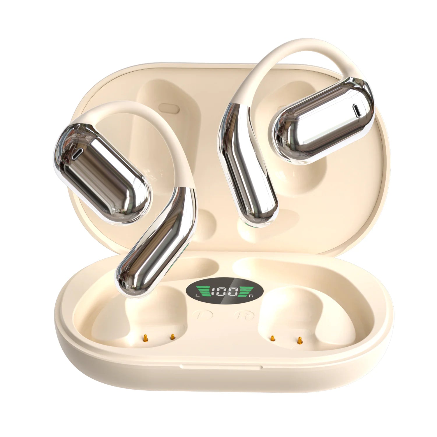 LED Display Ear-mounted OWS Bluetooth Headset - Puck's