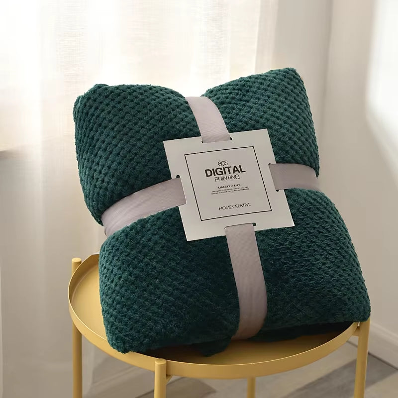 Fluffy Coral Velvet Blanket Flannel Plush Comfortable Thickened and Warm Soft Sofa Throw Blanket for Air-Conditioned Room Luxury - Puck's