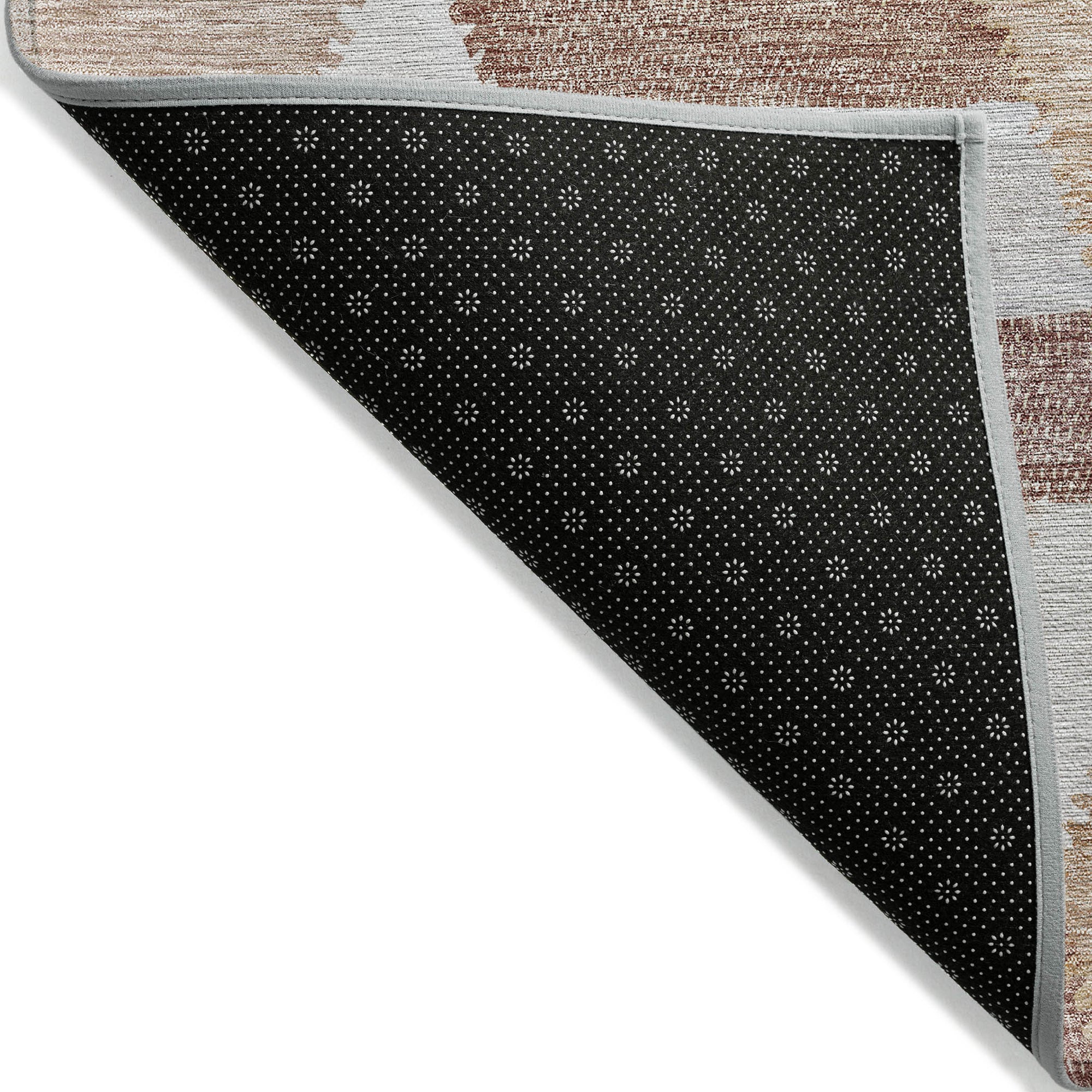 5' X 8' Copper Geometric Washable Indoor Outdoor Area Rug-4