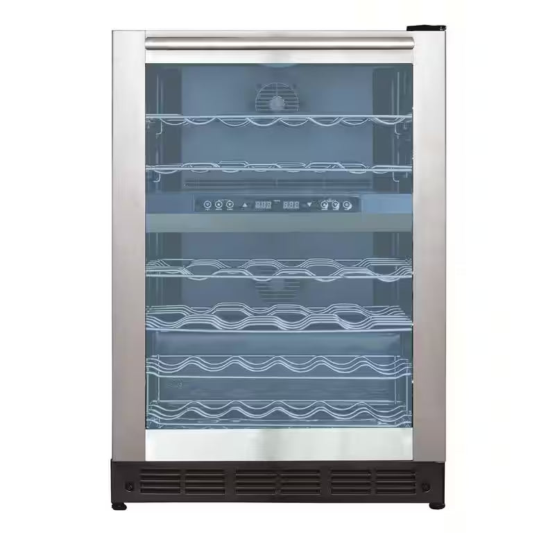 44 Bottle Dual Zone Wine Cooler in Stainless Steel - Puck's
