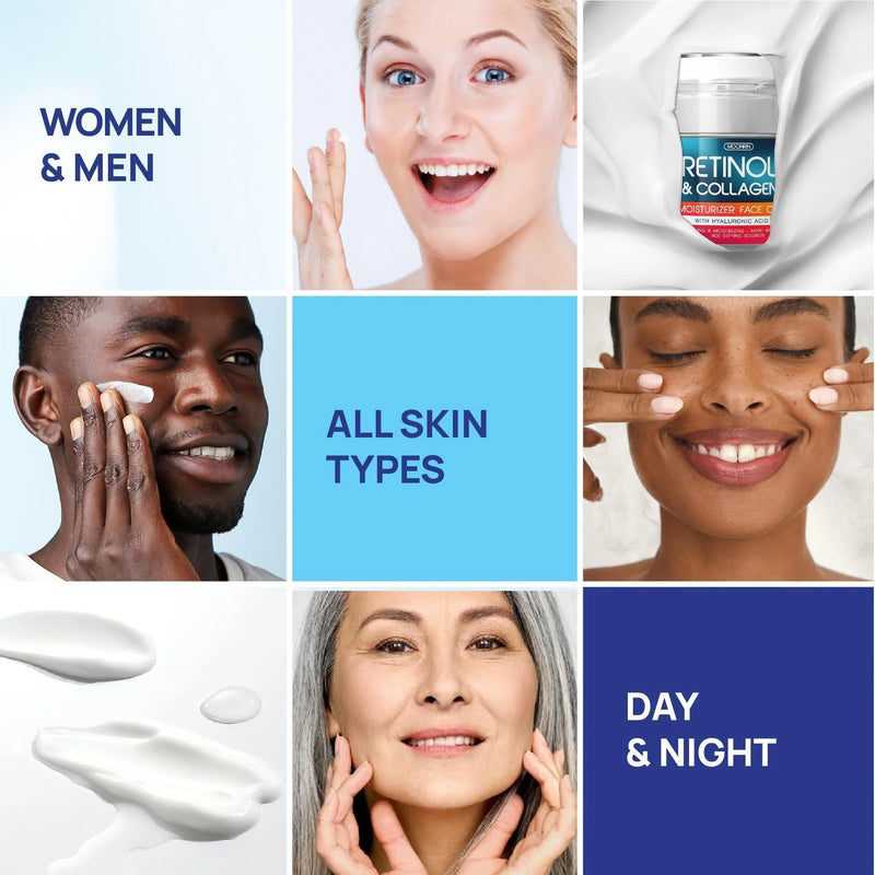 Retinol Cream for Face Collagen Retinol Moisturizer with Hyaluronic Acid 1.8 Oz - Puck's