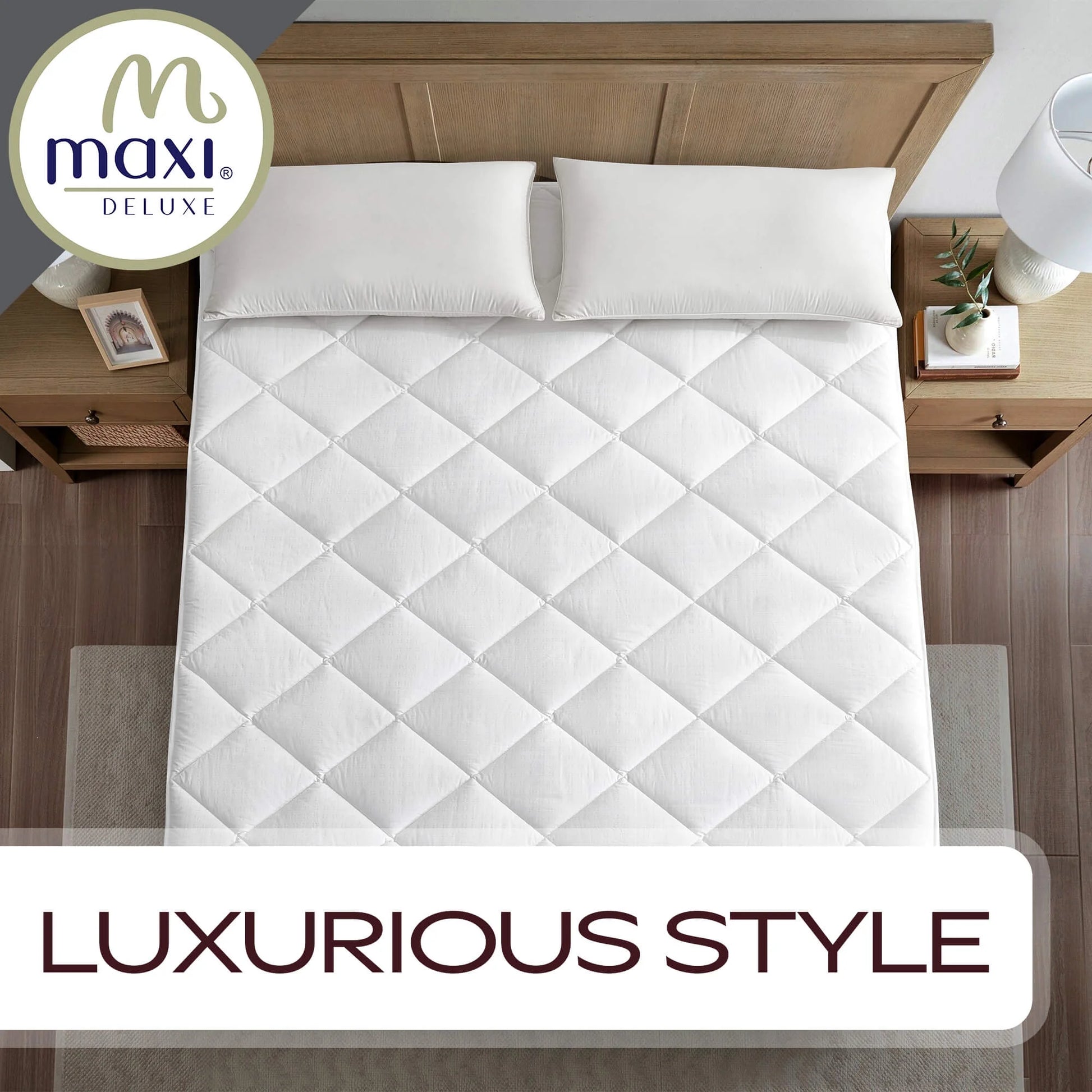 Twin XL Size Mattress Pad - Luxurious Cotton Sateen Mattress Protector - Soft, Comfortable, and Breatheable Mattress Cover - Mattress Pad Protects Mattress from Dust, Dirt, Spills, and Stains.