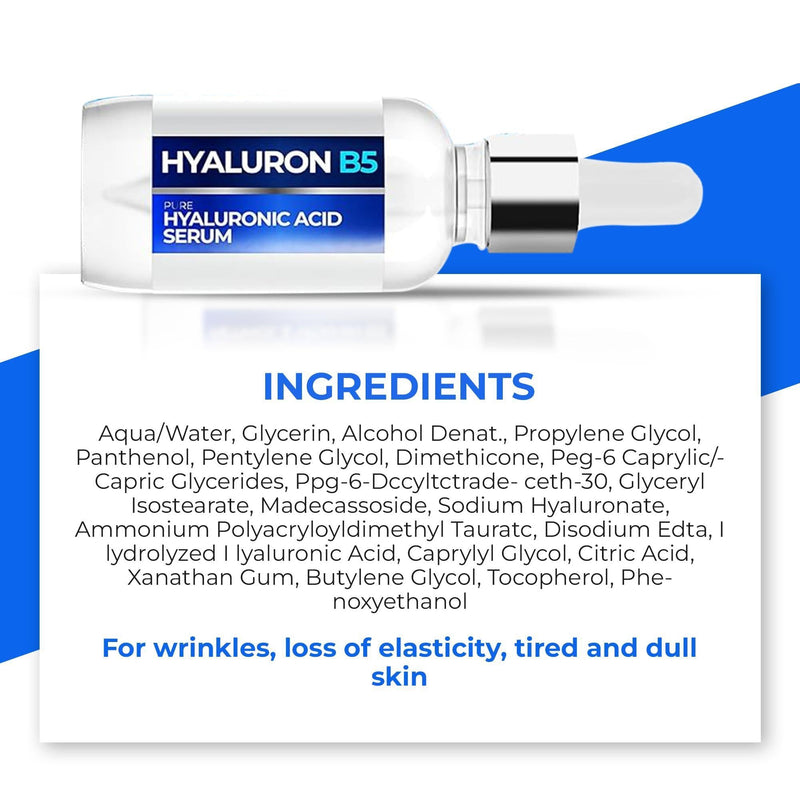 Pure Hyaluronic Acid Serum for Face with Vitamin B5 Hydrating Serum for Skin - Puck's