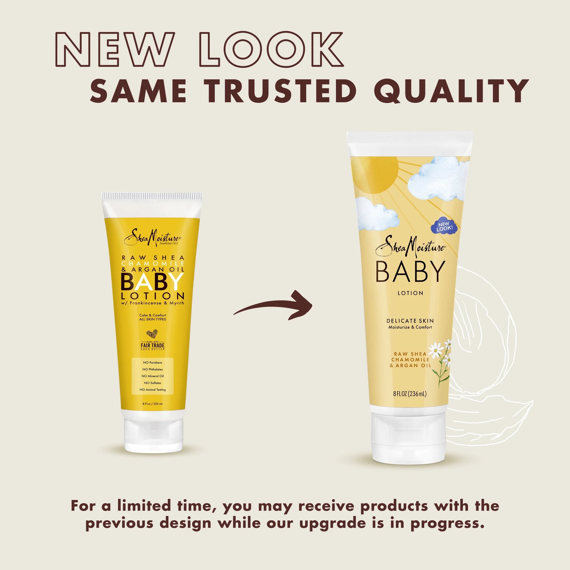 Moisturizing Baby Lotion for Dry Skin Raw Shea Chamomile & Argan Oil, 8 Oz - Puck's