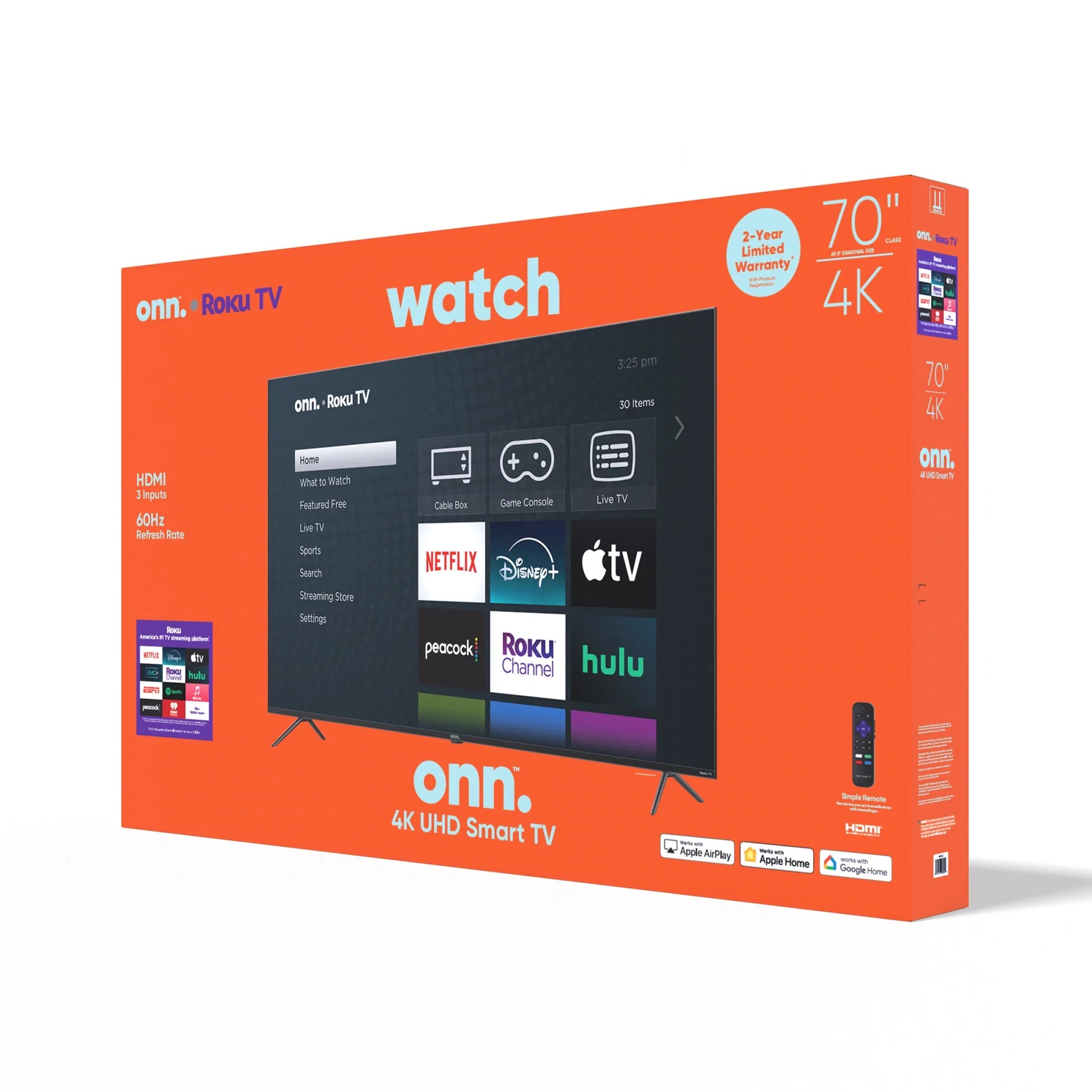 70” Class 4K UHD (2160P) LED Roku Smart Television HDR (100012588) - Puck's
