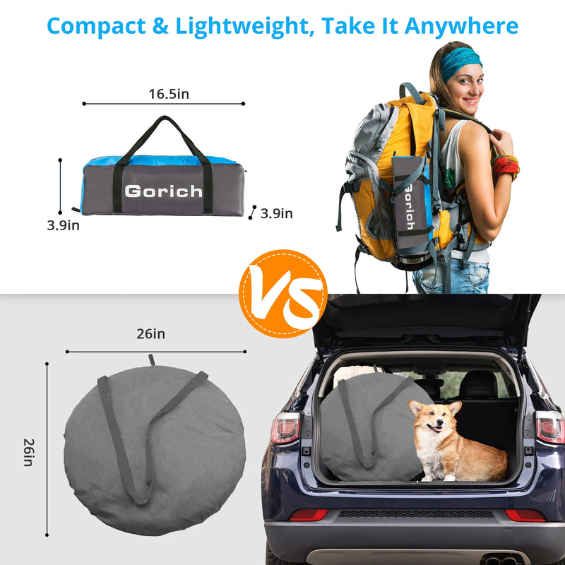 Beach Tent for 3/4/6/8 Person, UPF 50+ UV Protection, Portable Sun Shelter, Easy Setup Sun Shade Beach Canopy with Carry Bag