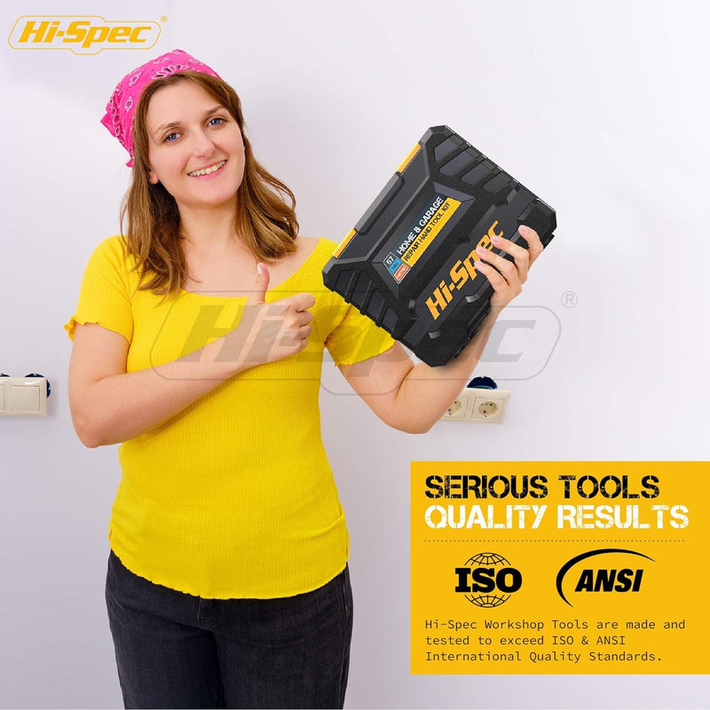 57Pc Household Tool Kit - Home & Garage Mechanics Tool Set - the Complete Tool Box Set for Home Repair - Puck's