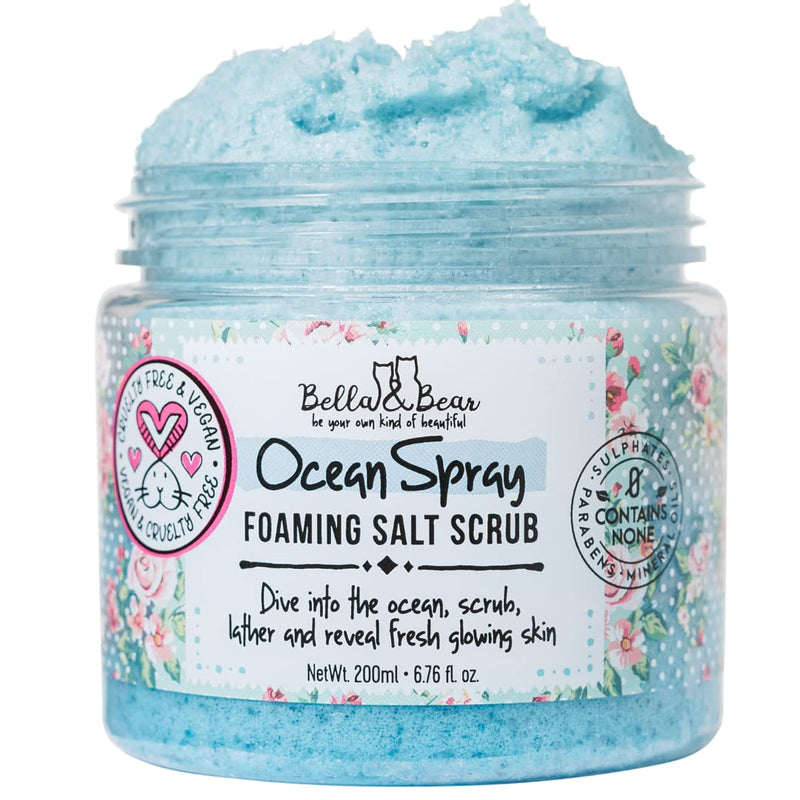 Bella & Bear Ocean Spray Scrub, No Sulphates, Parabens, No Harmful Chemicals, Cruelty-Free, Vegan-Friendly, Exfoliating, 6.7Oz - Puck's