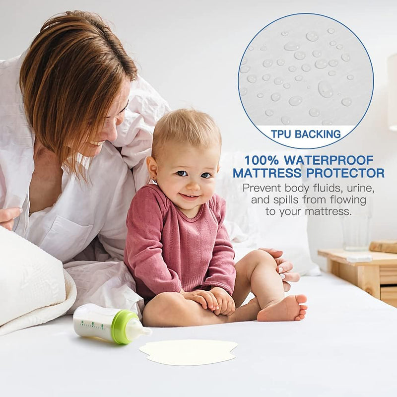 Cooling Sheets for Hot Sleepers, Waterproof Cooling Mattress Protector Arc-Chill Cooling Mattress Cover Hypoallergenic Waterproof Bed Sheets Queen Size Deep Pocket Fit up to 18" - Puck's