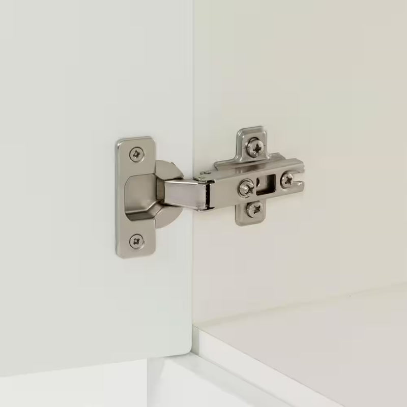 Lancaster 25 In. W  Single Sink White Bath Vanity with White Cultured Marble Top (Assembled) - Puck's