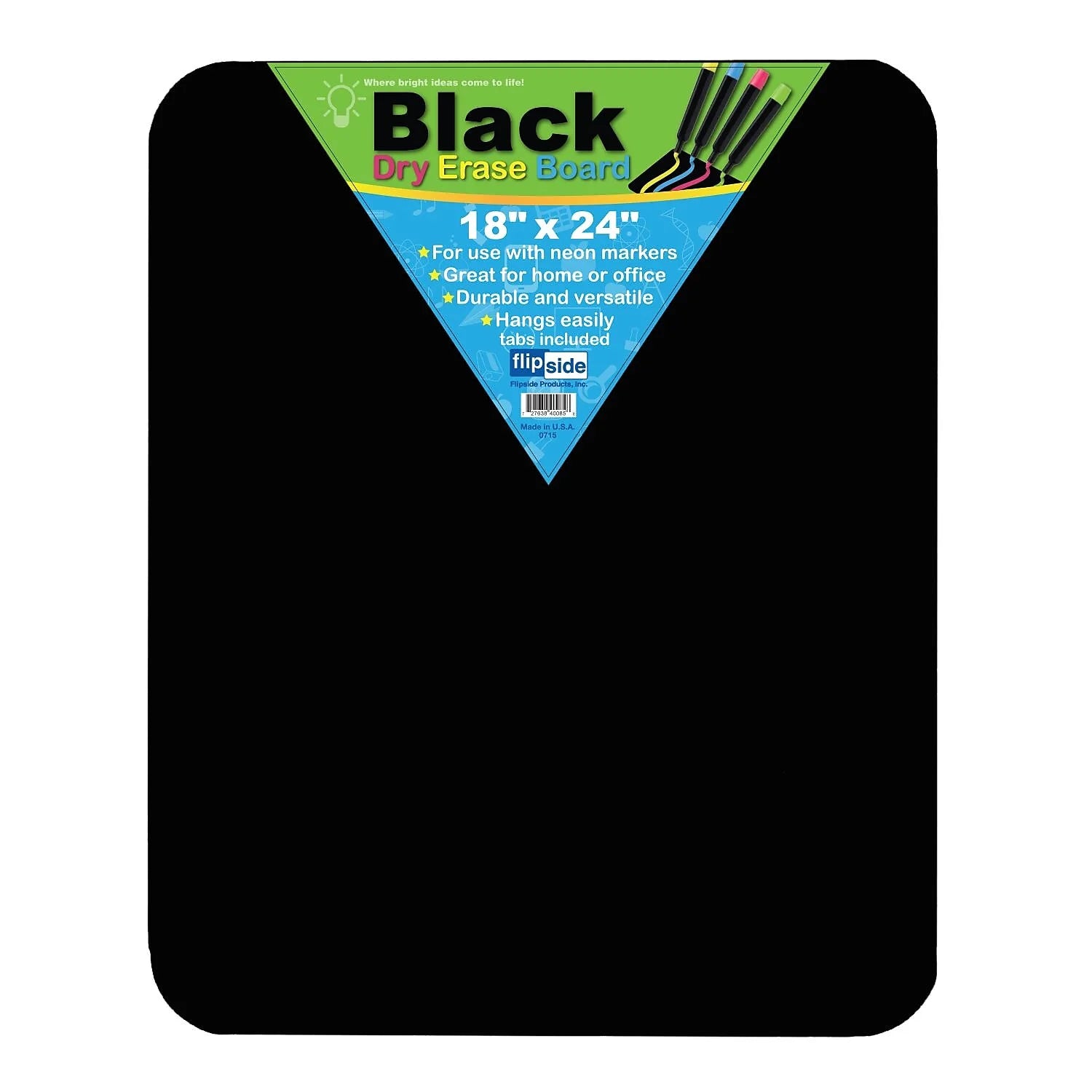 Flipside Black Dry Erase Board