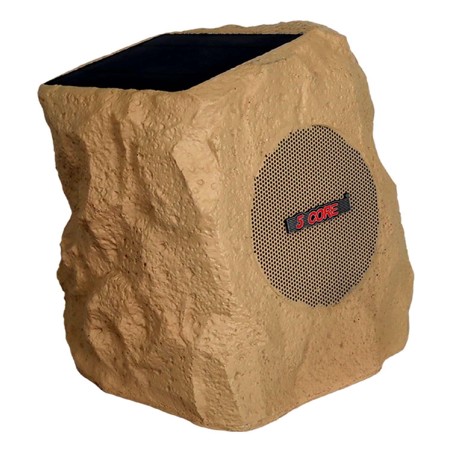 5Core Outdoor Wireless Speakers Bluetooth Rock Waterproof Linkable TWS Garden Speaker BROWN - Puck's