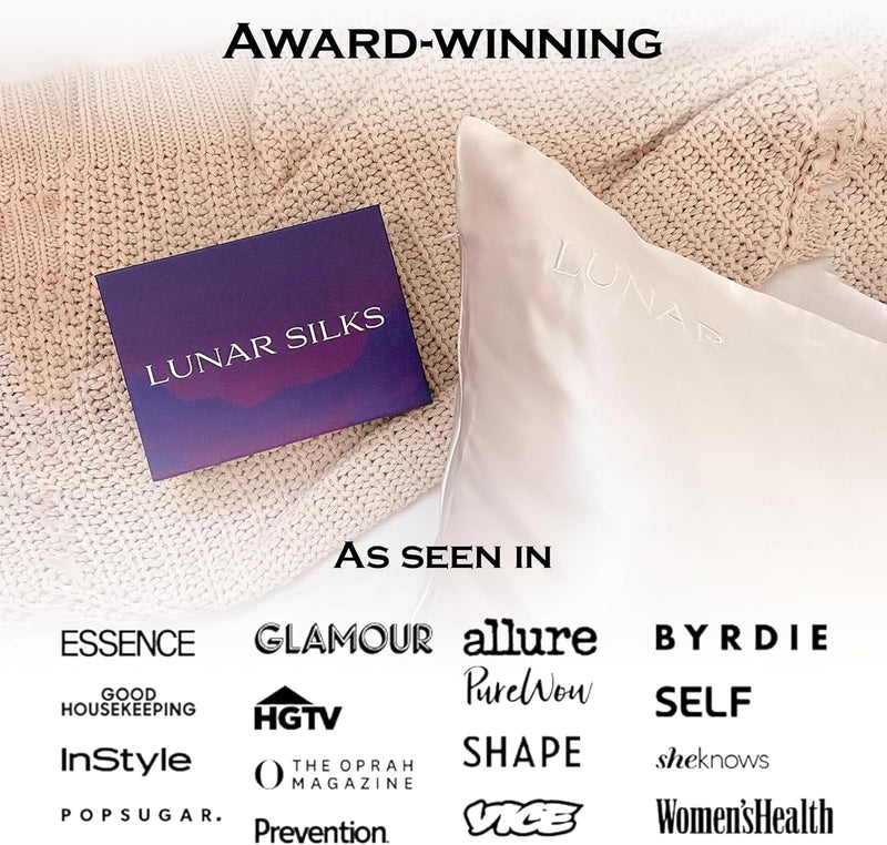 Highest Grade 6A 100% Pure Mulberry Real Silk Pillowcase 22 Momme (Both Sides) for Hair and Skin - Acne Free - 1PC in Gift Box (Sterling Silver, Queen) - Puck's