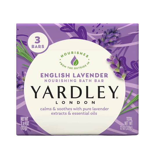 (Pack of 3)  English Lavender Nourishing Bath Bar, 4.0 Oz Bar - Puck's Puck's