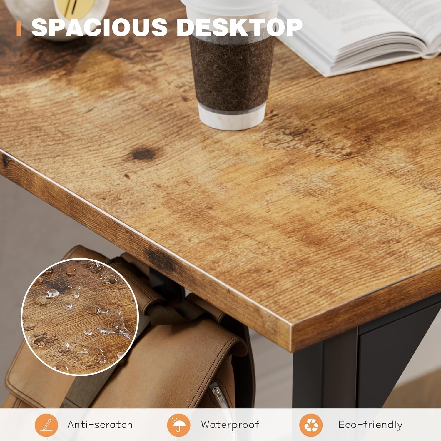 48 Inch Computer Desk, Wood Modern Simple PC Home Office Table with - Puck's