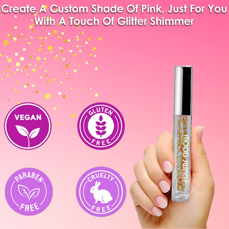 Color Changing Mood Swingz Lip Gloss Shimmering Glitter Sparkle Moisturizing Lip Balm, 0.20 Fl. Oz./5.9Ml, IYKYK - Puck's