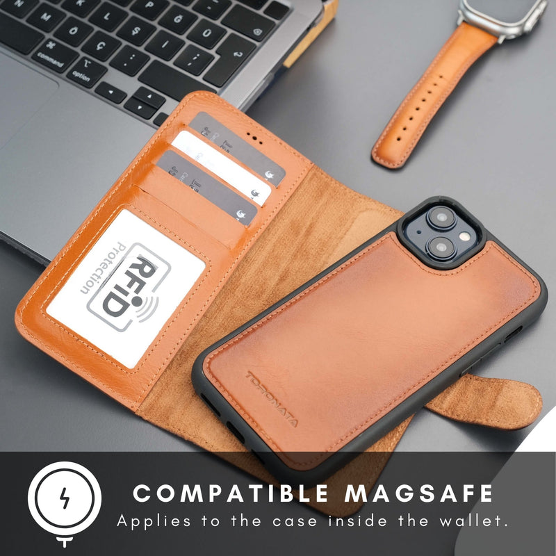 Casper iPhone 16 Wallet Case Leather MagSafe - Puck's