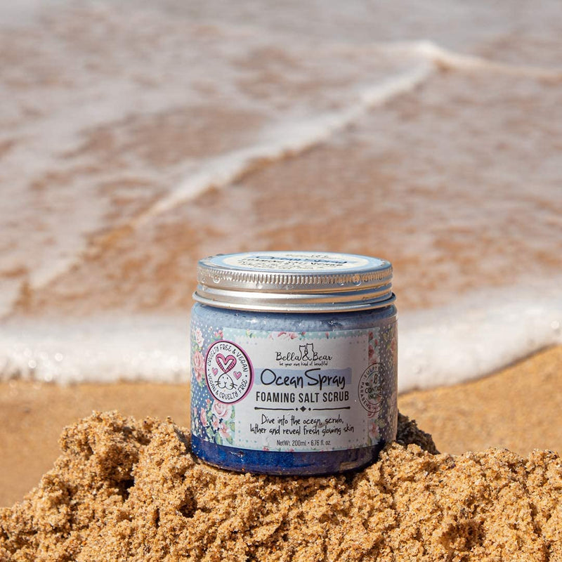 Bella & Bear Ocean Spray Scrub, No Sulphates, Parabens, No Harmful Chemicals, Cruelty-Free, Vegan-Friendly, Exfoliating, 6.7Oz - Puck's
