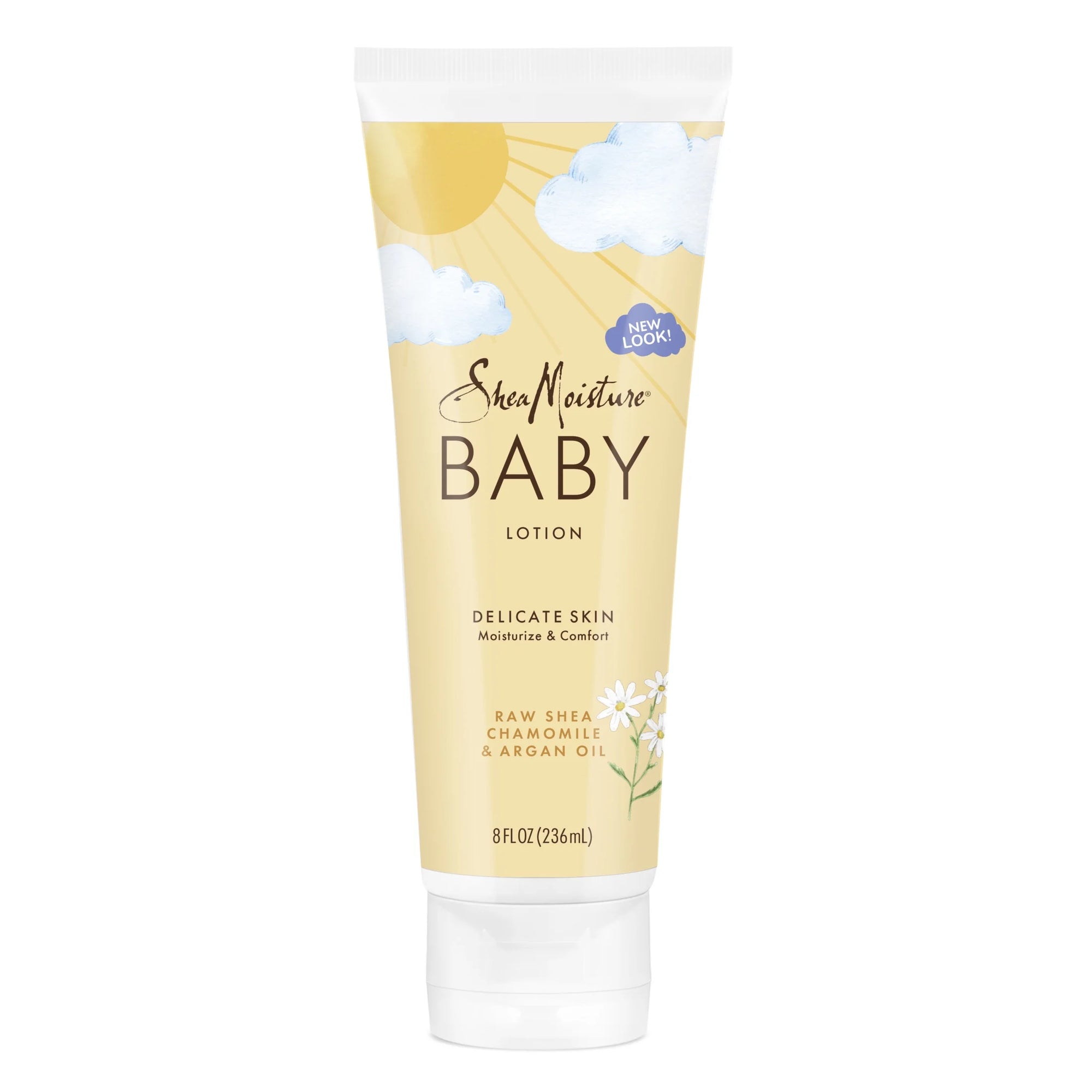 Moisturizing Baby Lotion for Dry Skin Raw Shea Chamomile & Argan Oil, 8 Oz - Puck's