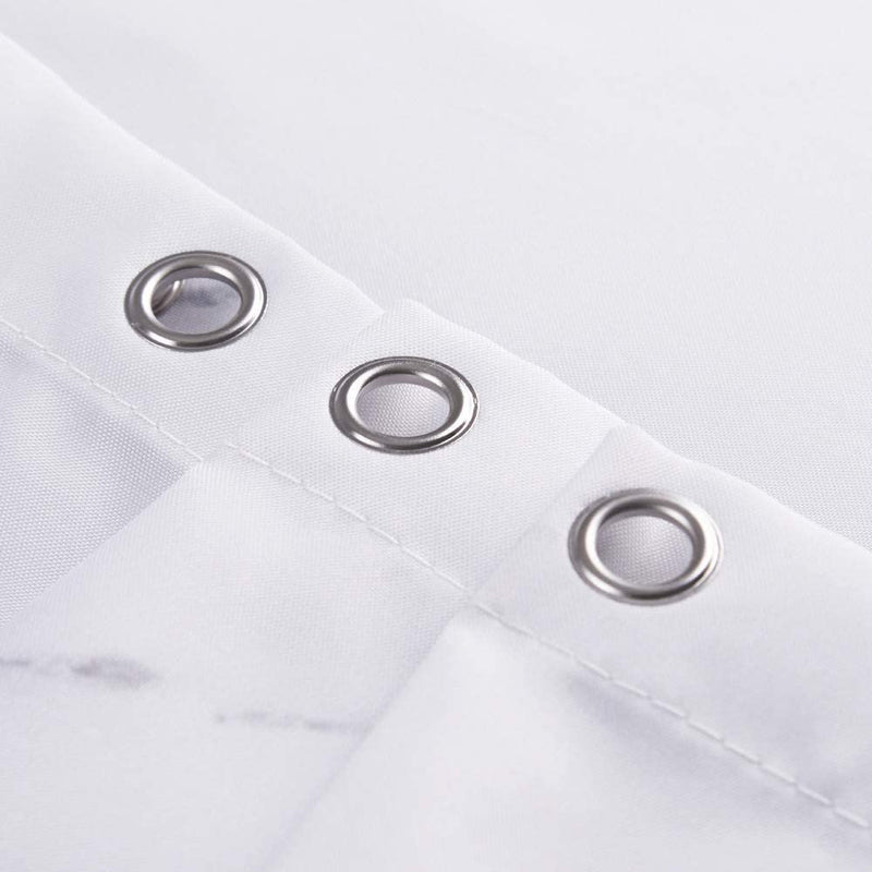 Marble Bathroom Shower Curtain,Grey and White Fabric Shower Curtain with Hooks,Unique 3D Printing,Decorative Bathroom Accessories,Water Proof,Reinforced Metal Grommets,Standard 72X72 Inches - Puck's