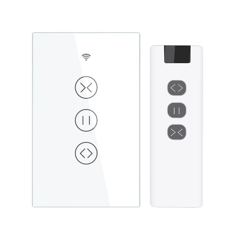 Wifi RF433 Smart Touch Curtain Roller Blinds Motor Switch Tuya Smart Life App Remote Control Work with Alexa Google Home US - Puck's