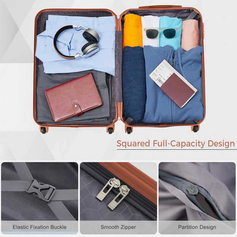 5-Piece Luggage Set with Expandable Travel Bag - Includes 16", 20", - Puck's