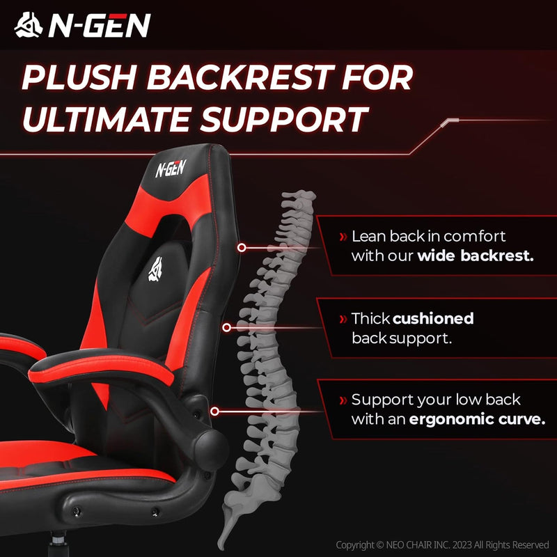 N-GEN Video Gaming Computer Chair Ergonomic Office Chair Desk Chair - Puck's