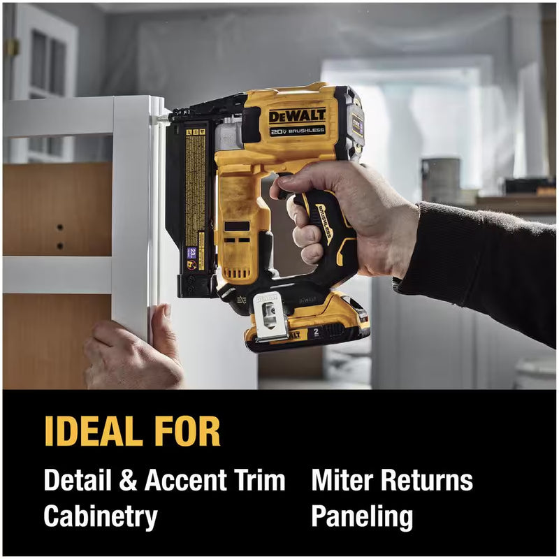 ATOMIC 20V MAX Lithium Ion Cordless 23 Gauge Pin Nailer Kit with 2.0Ah Battery and Charger - Puck's