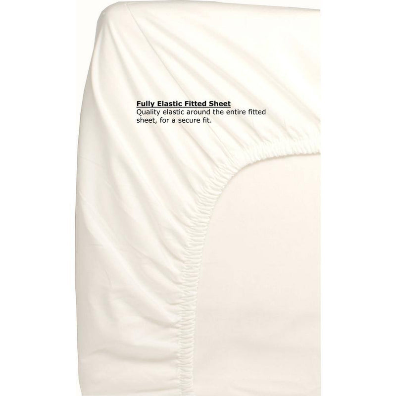 Foliage 3-Piece Beige Floral Cotton Twin Sheet Set