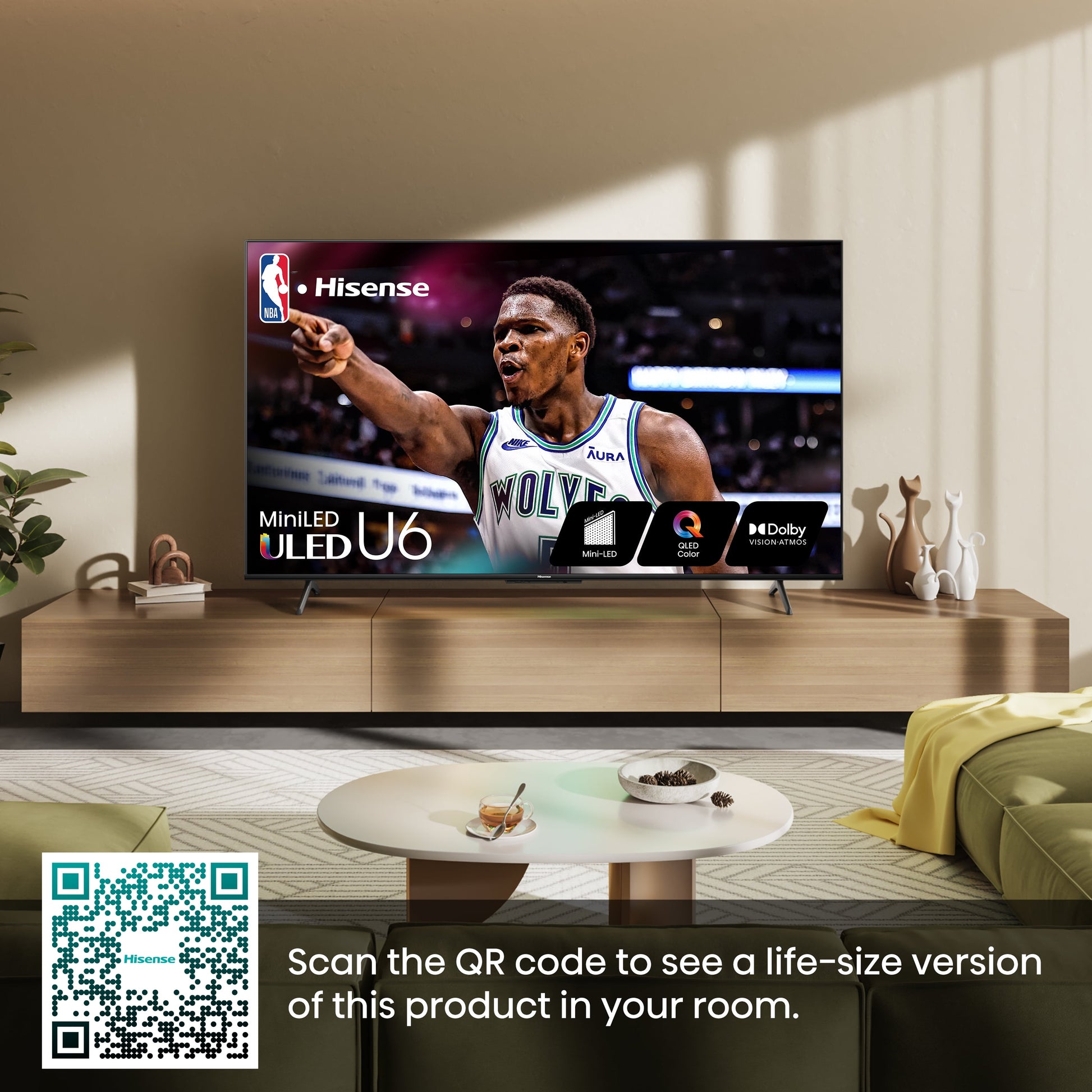 65-Inch Class U6 Series Mini-Led ULED 4K UHD Google Smart TV (65U6N) - QLED Quantum Dot Color, Dolby Vision, Full Array Local Dimming, Game Mode Plus - Puck's