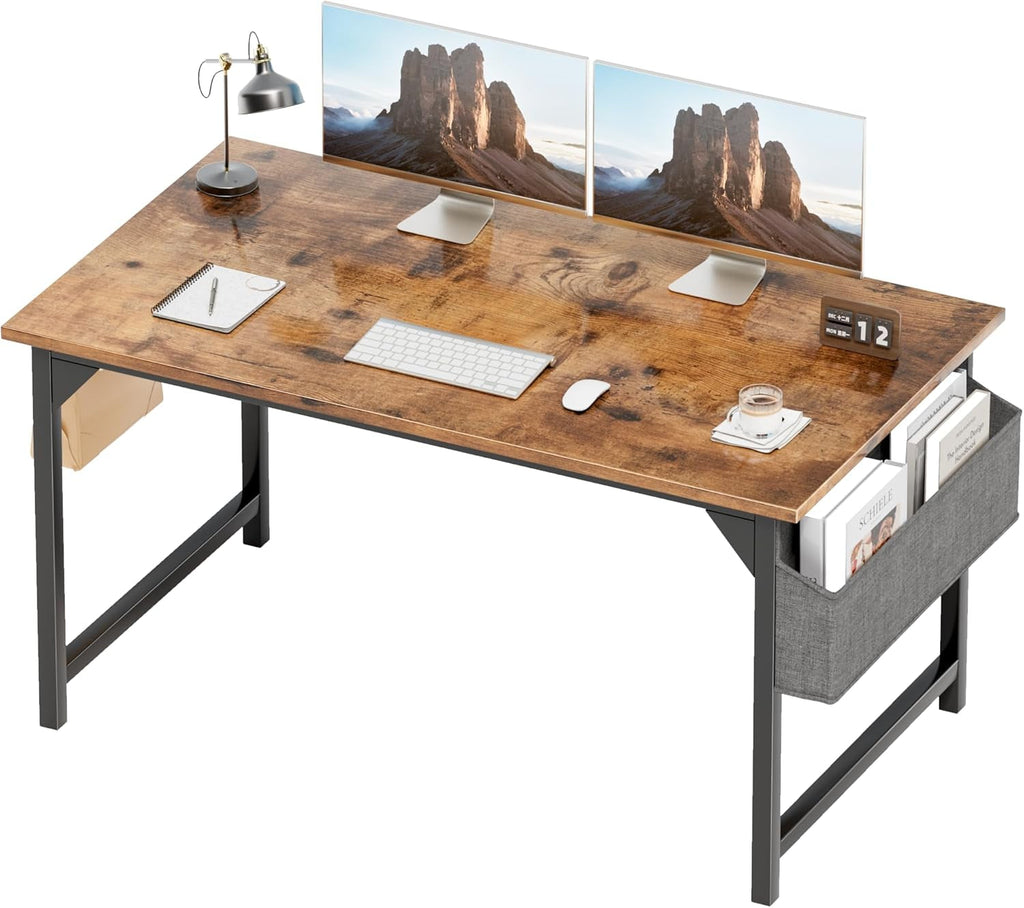 48 Inch Computer Desk, Wood Modern Simple PC Home Office Table with - Puck's