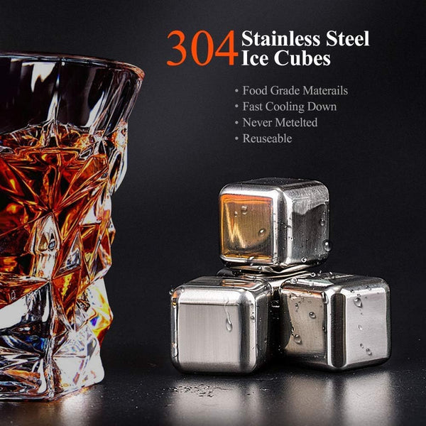 Whiskey Gifts for Men Dad,  Whiskey Glasses Set with 8 Reusable Whiskey Stones, Drinking Gifts for Boyfriend Him, Cool Whiskey Gifts for Birthday House Warming Anniversary Christmas, 11Oz - Puck's