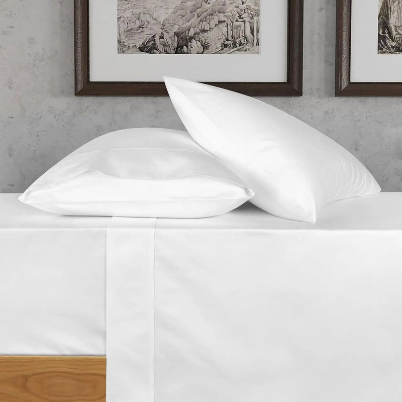 700 Thread Count Egyptian Cotton Sheets Full Size, 4Pc Sheet Set Soft Luxury Bed Sheets for Full Size Bed, Sateen Weave Hotel Sheets, 16'' Elasticized Deep Pocket - White - Puck's