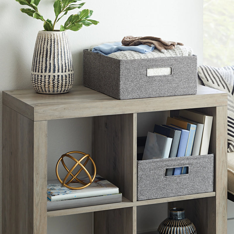 Half-Size Fabric Storage Bin, 2 Pack, Gray - Puck's