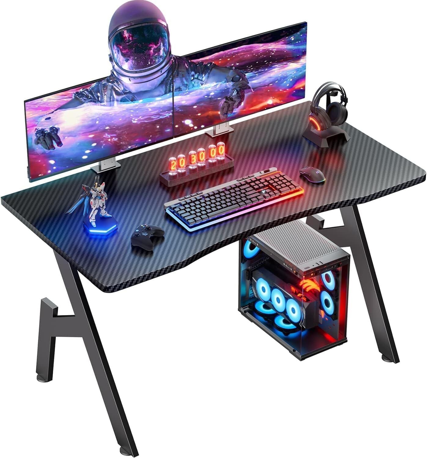 HLDIRECT 32/40/47/55 Inch Gaming Desk Gamer Table Computer Desk PC Workstation - Puck's