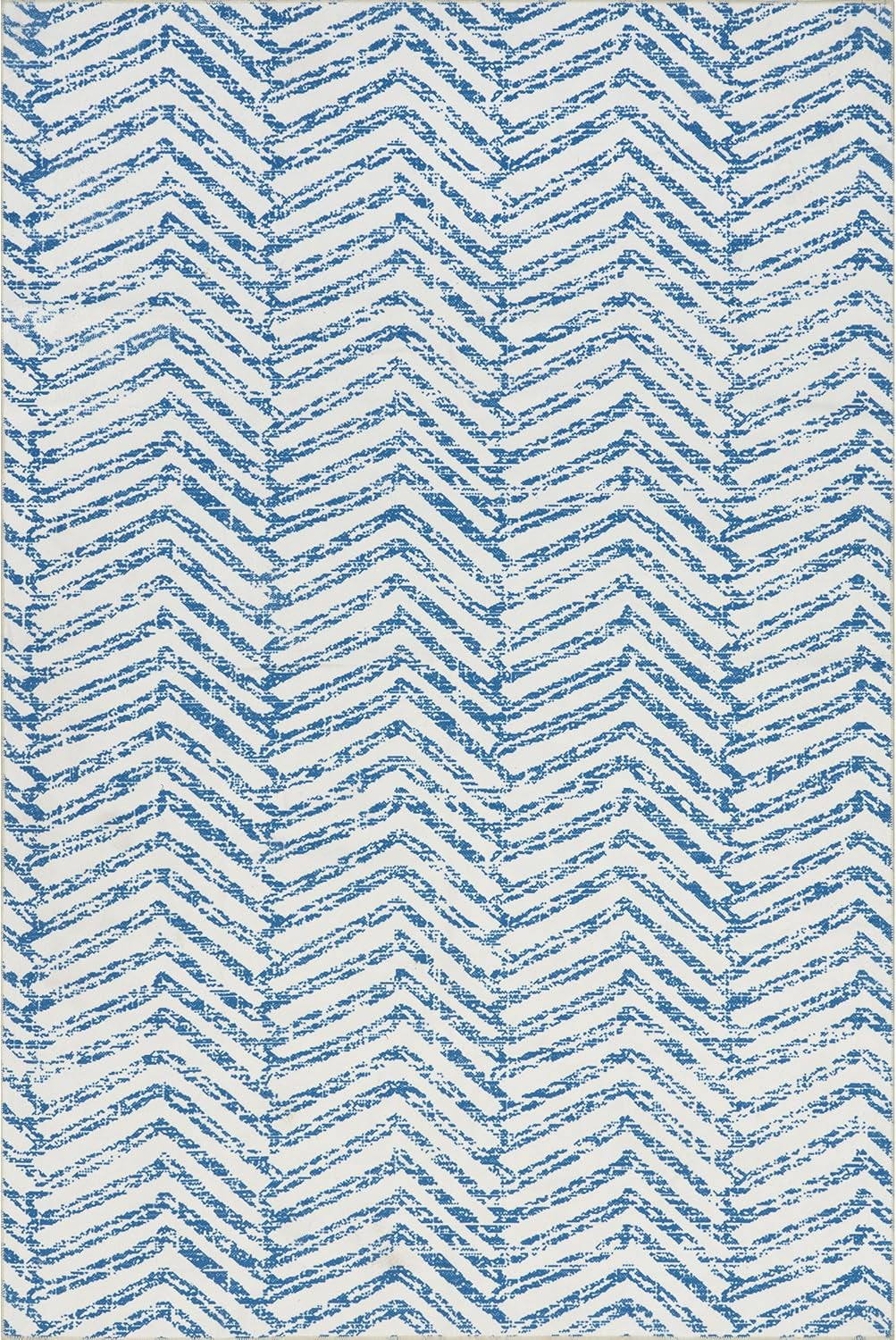 Machine Washable Geometric Area Rug, 5' X 8', Rosanne Blue - Puck's