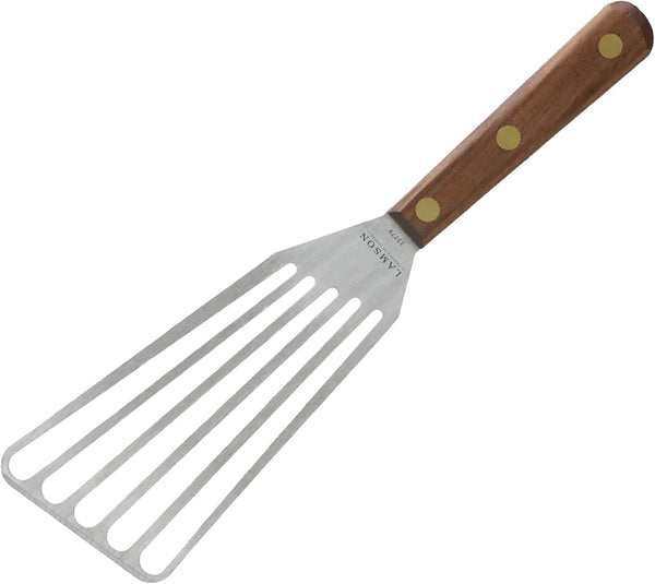 4" X 9" Jumbo Slotted Chef'S Turner, Walnut Handle - Right-Hand - Puck's