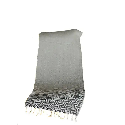 70inches Geometric Handwoven Throw Blankets in Black - Puck's