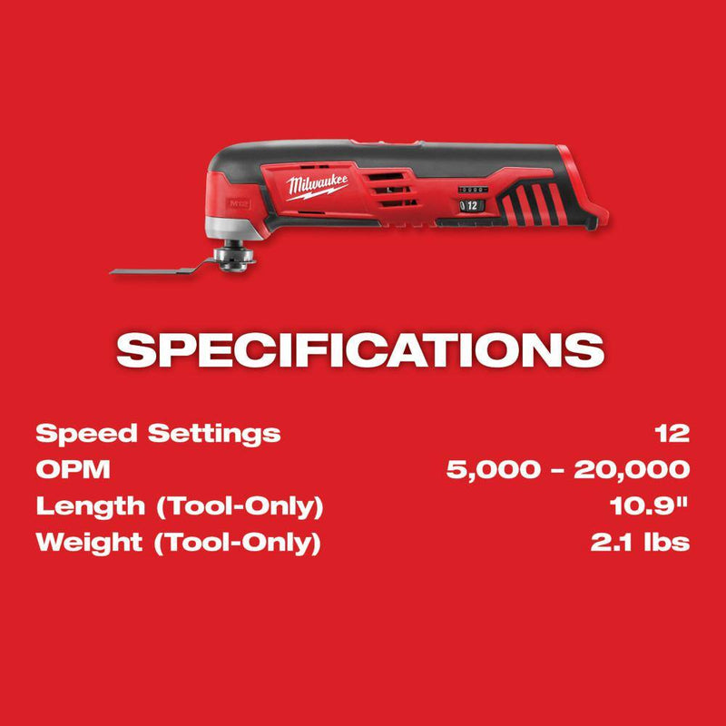 M12 12V Lithium-Ion Cordless Boor-/Impact Bestuurder/Ratel/Hackzall Recip Zaag/Multi-Tool Combo Kit (5-Tool) - Puck's