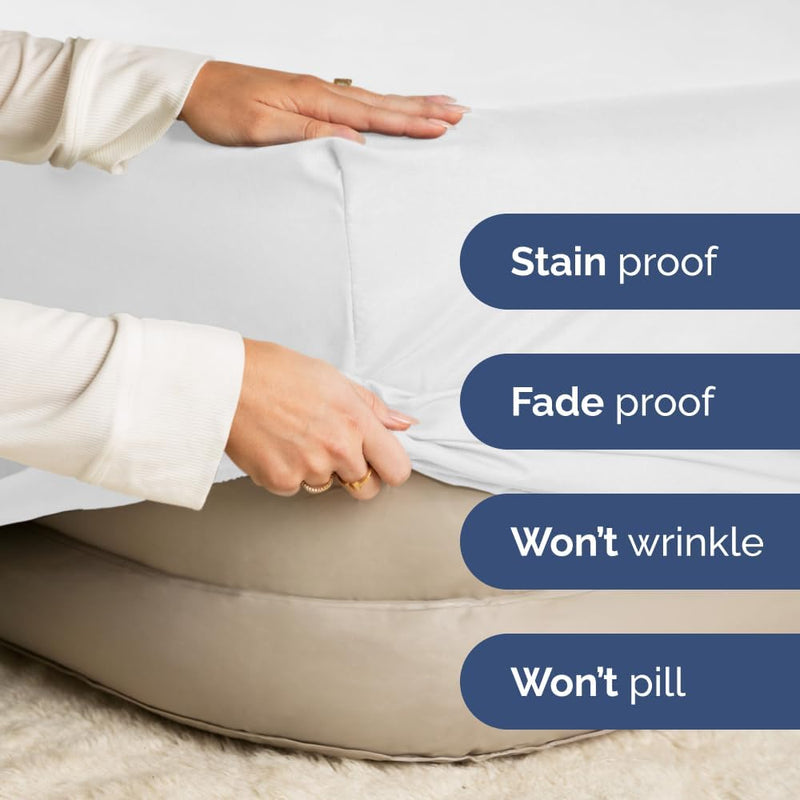 Extra Deep Twin 400 Thread Count Cotton Fitted Sheet - Hotel Luxury Single Fitted Sheet Only - Easily Fits 18" to 24" Mattress - Soft, Wrinkle Free, Breathable & Comfy Extra Deep Pockets White Fitted - Puck's