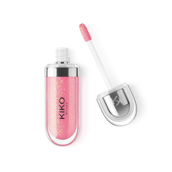 MILANO - 3D Hydra Lip Gloss 26 Softening Lipgloss for a 3D Look | Sparkling Hibiscus Pink Color | Non-Comedogenic | Professional Makeup | Made in Italy - Puck's