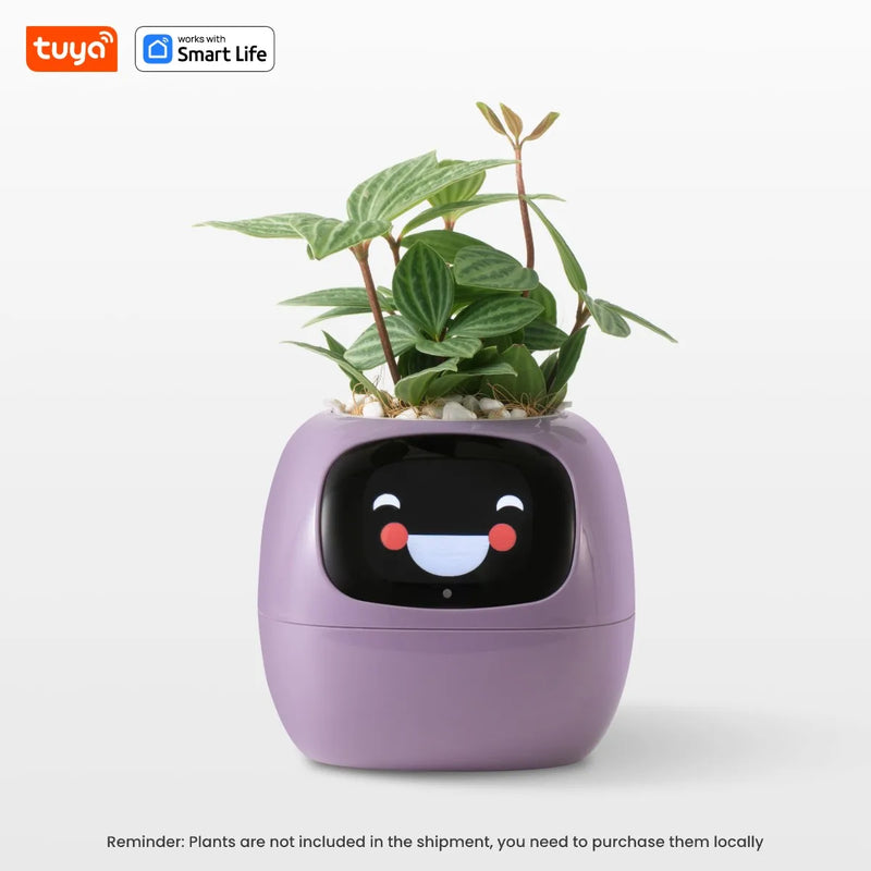 Tuya Ivy Smart Planter,Endless Fun over 49 Rich Expressions,7 Smart Sensors,Ai Chips Make Raising Plants Easy and Fun - Puck's