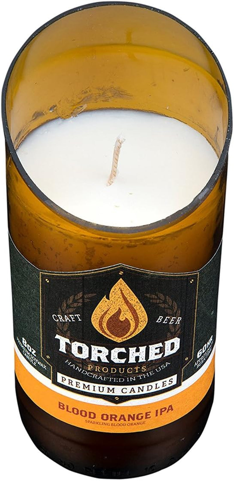 Beer Scented Candles | Natural Soy Wax Candle | Blood Orange IPA Scent 8 Oz | Makes a Great Gift for Men, Beer Lovers, and Collectors | Bar Man-Cave Decor and Accessories - Puck's
