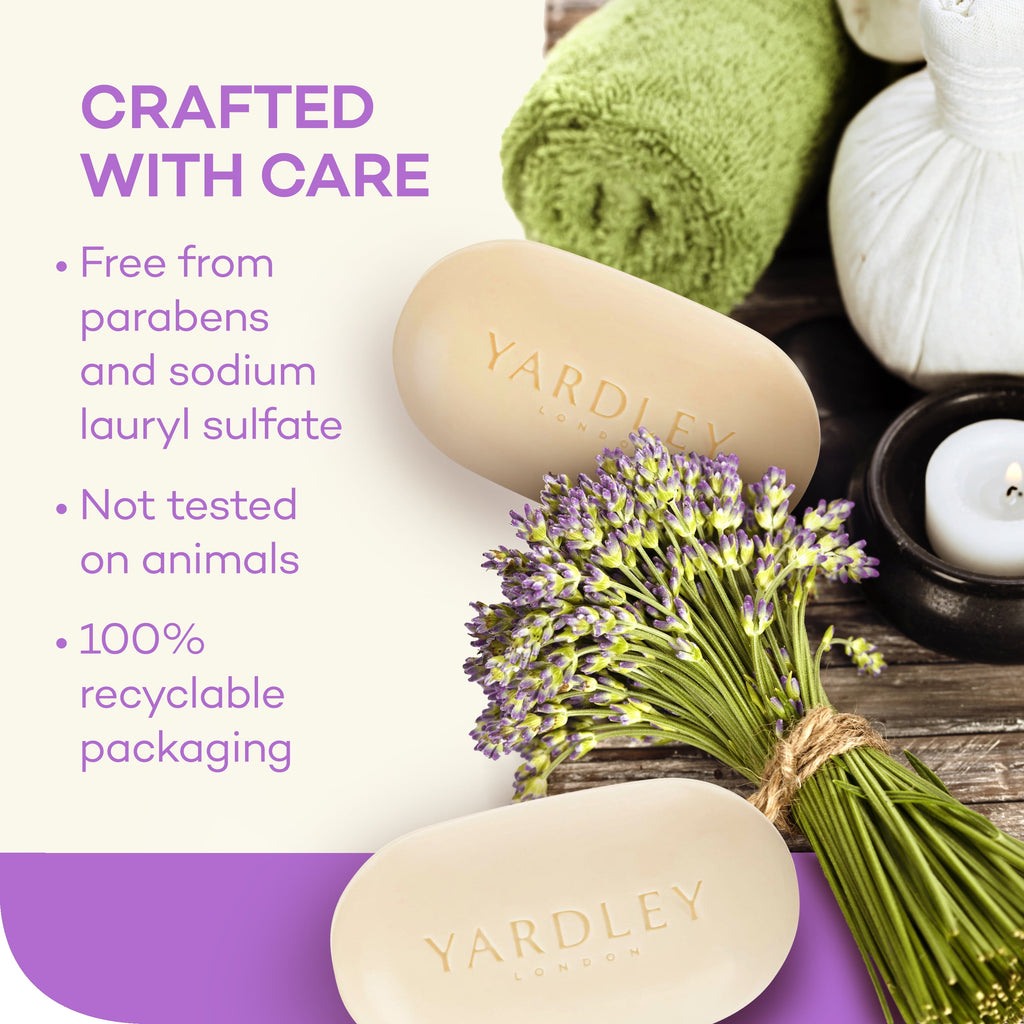 (Pack of 3)  English Lavender Nourishing Bath Bar, 4.0 Oz Bar - Puck's