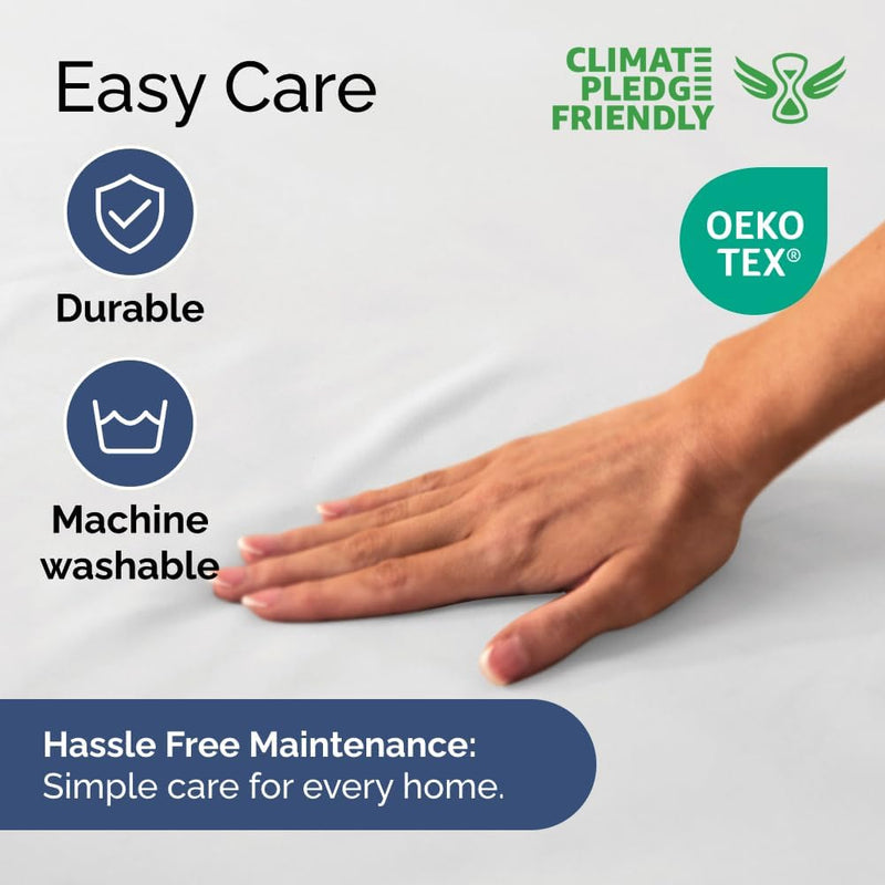 Extra Deep Twin 400 Thread Count Cotton Fitted Sheet - Hotel Luxury Single Fitted Sheet Only - Easily Fits 18" to 24" Mattress - Soft, Wrinkle Free, Breathable & Comfy Extra Deep Pockets White Fitted - Puck's