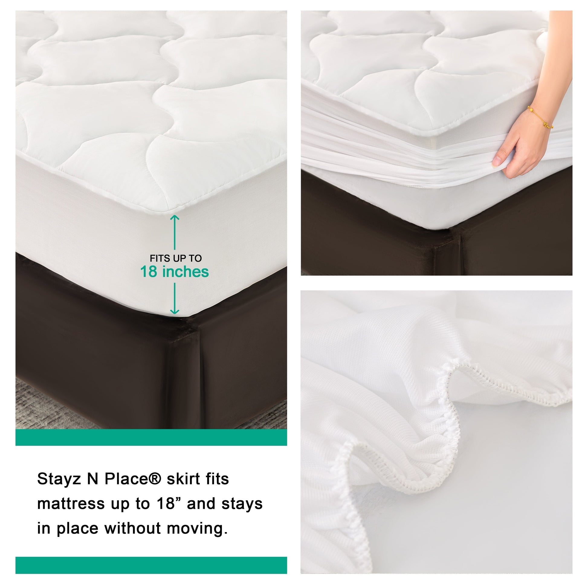Extra Thick Waterproof Mattress Pad, King 76 in X 80 In
