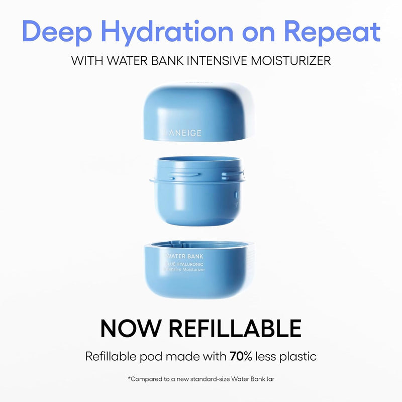 Water Bank Blue Hyaluronic Intensive Moisturizer with Peptides + Squalane: Eczema-Prone Skin, Barrier-Boosting, Nourish, Dryness - Puck's